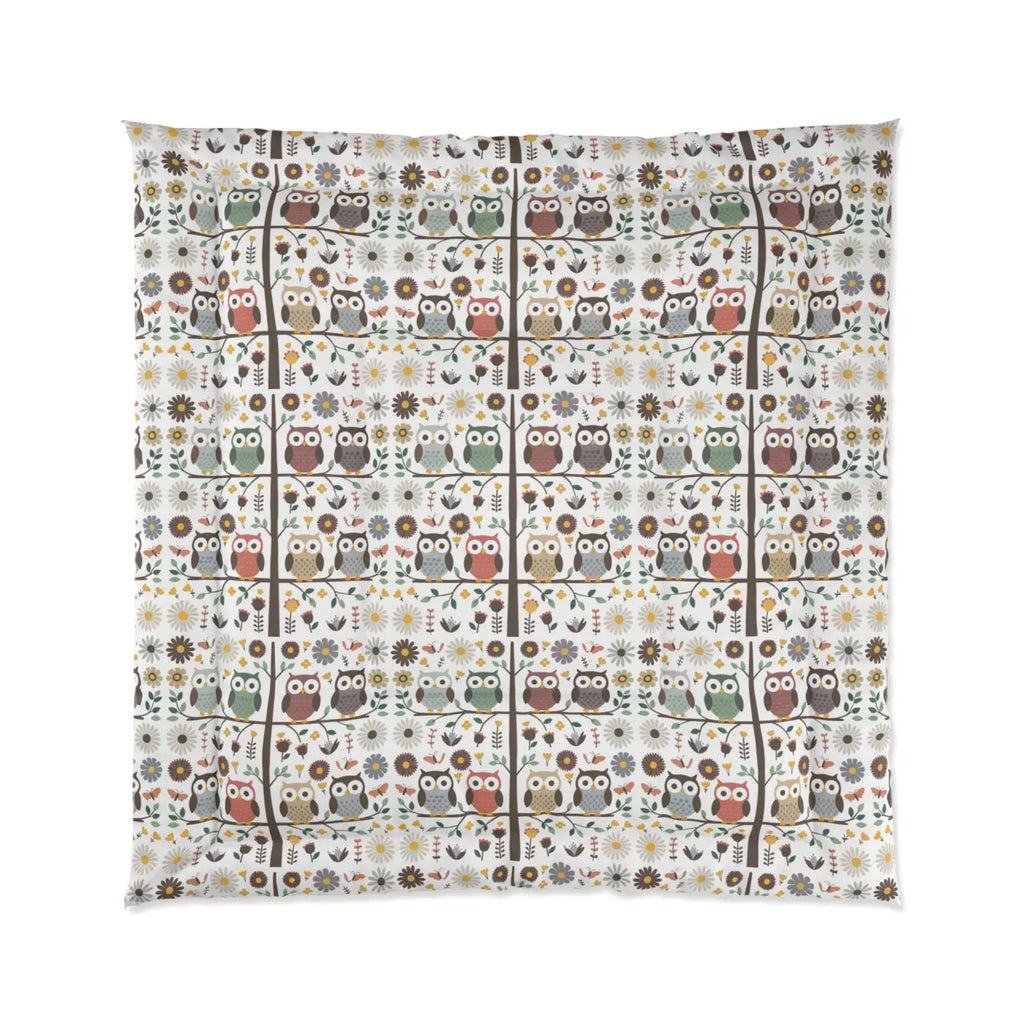 Cozy Tree Comforter - Owls Forest Design Eco-Friendly - DipaliZ