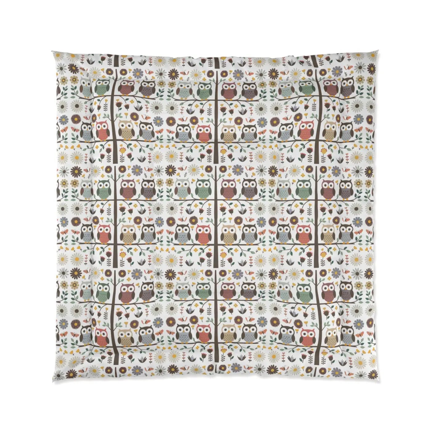 Cozy Tree Comforter - Owls Forest Design Eco-Friendly - DipaliZ