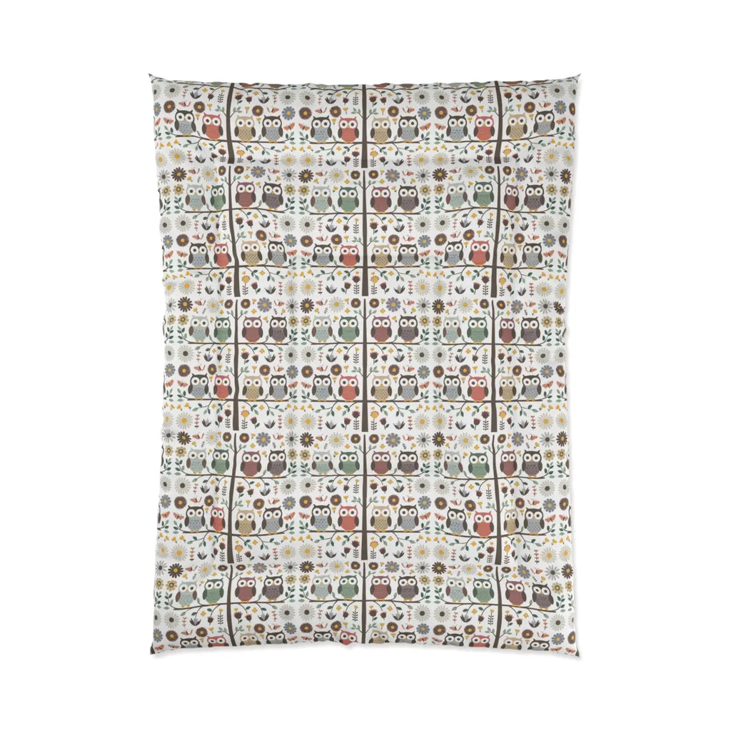 Cozy Tree Comforter - Owls Forest Design Eco-Friendly - DipaliZ
