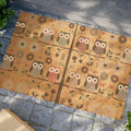Cozy Owl Doormat - Tufted Coir Coconut Fiber Design - DipaliZ