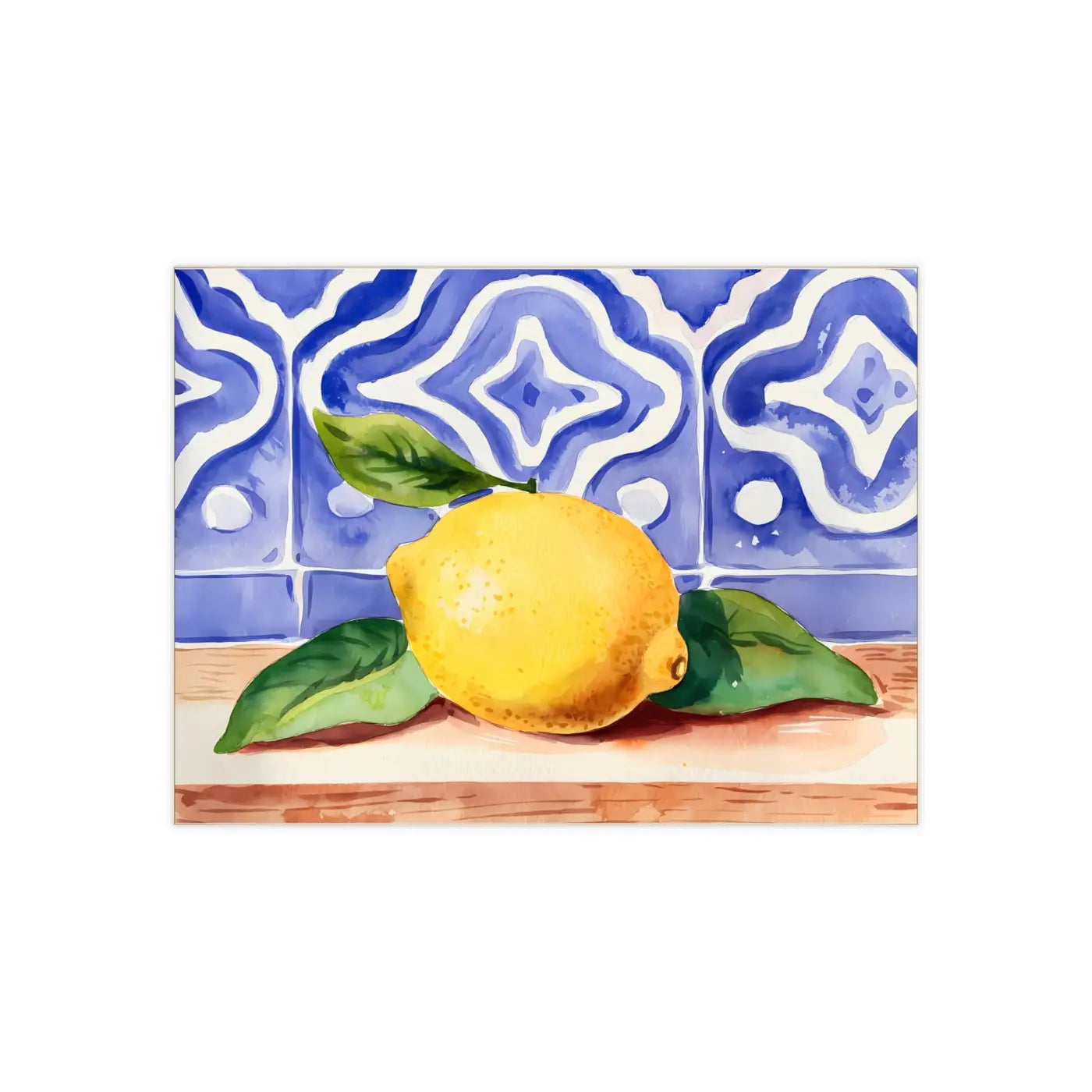 Painted Lemon Ceramic Photo Tiles - Vibrant Wall Decor - DipaliZ