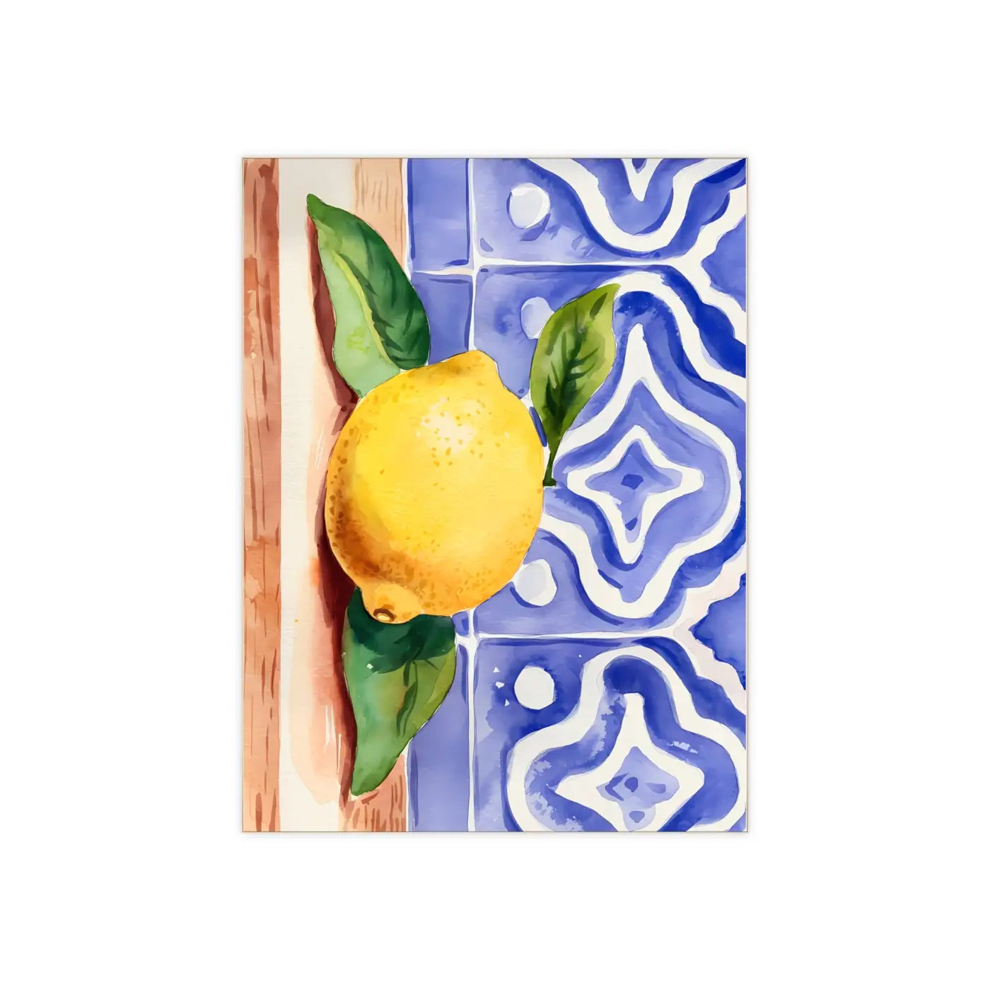 Painted Lemon Ceramic Photo Tiles - Vibrant Wall Decor - DipaliZ