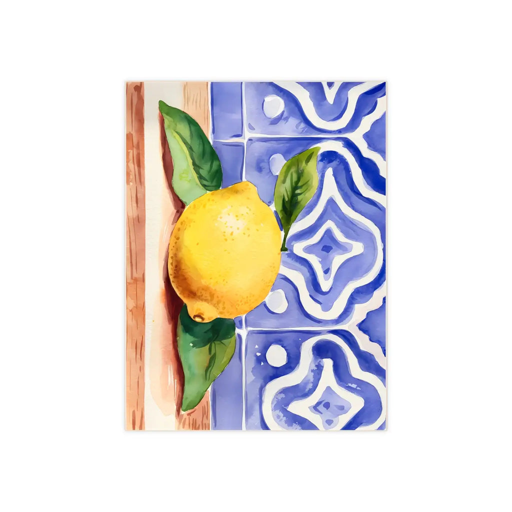 Painted Lemon Ceramic Photo Tiles - Vibrant Wall Decor - DipaliZ