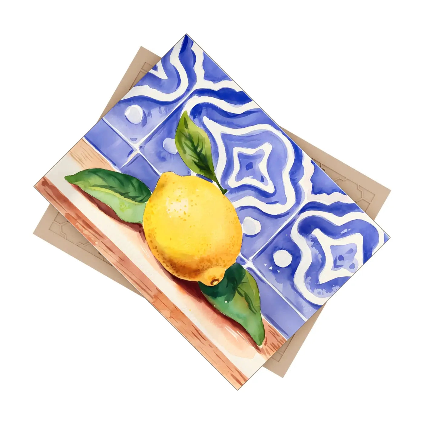 Painted Lemon Ceramic Photo Tiles - Vibrant Wall Decor - DipaliZ