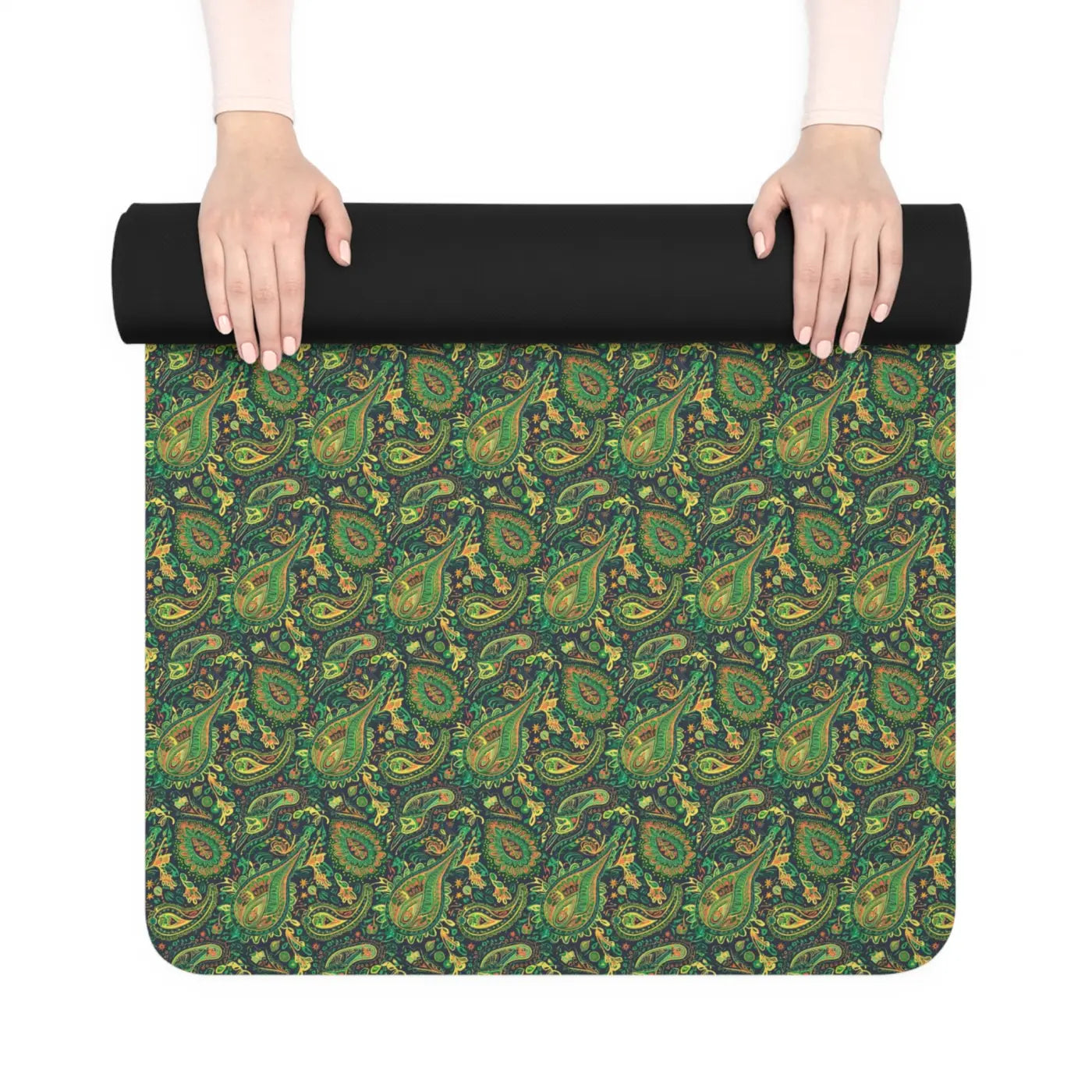Paisley Rubber Yoga Mat - High Definition Print - DipaliZ