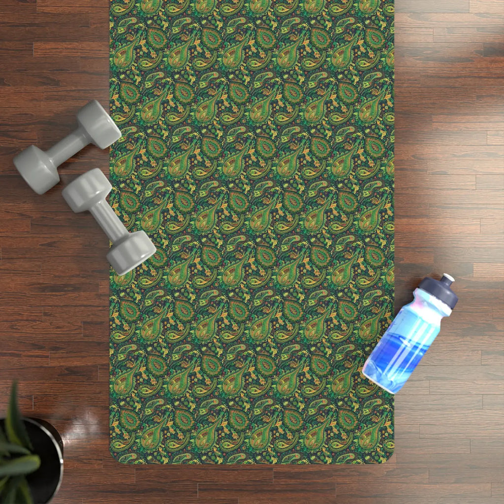 Paisley Rubber Yoga Mat - High Definition Print - DipaliZ