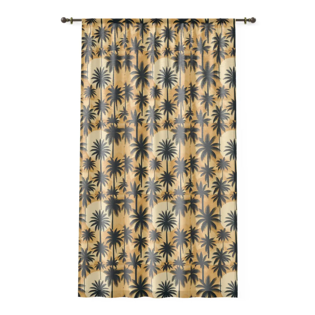 Cool Palm Trees Window Curtain - Tropical Oasis Decor - DipaliZ