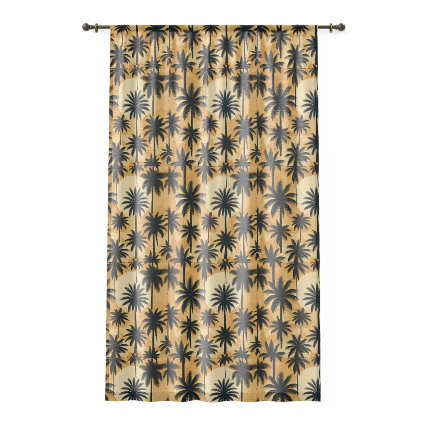 Cool Palm Trees Window Curtain - Tropical Oasis Decor - DipaliZ