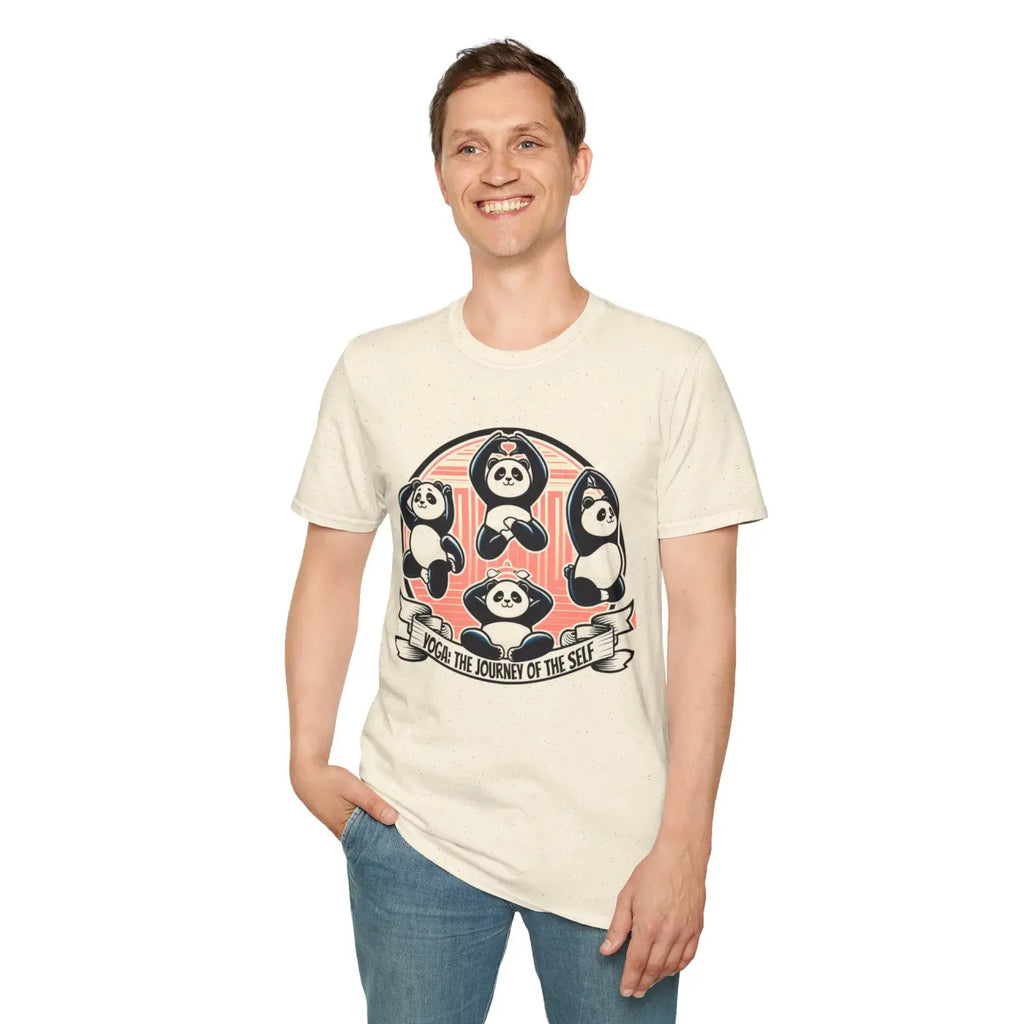 Panda Journey Unisex Ring-Spun Cotton Animal Lovers Tee - DipaliZ