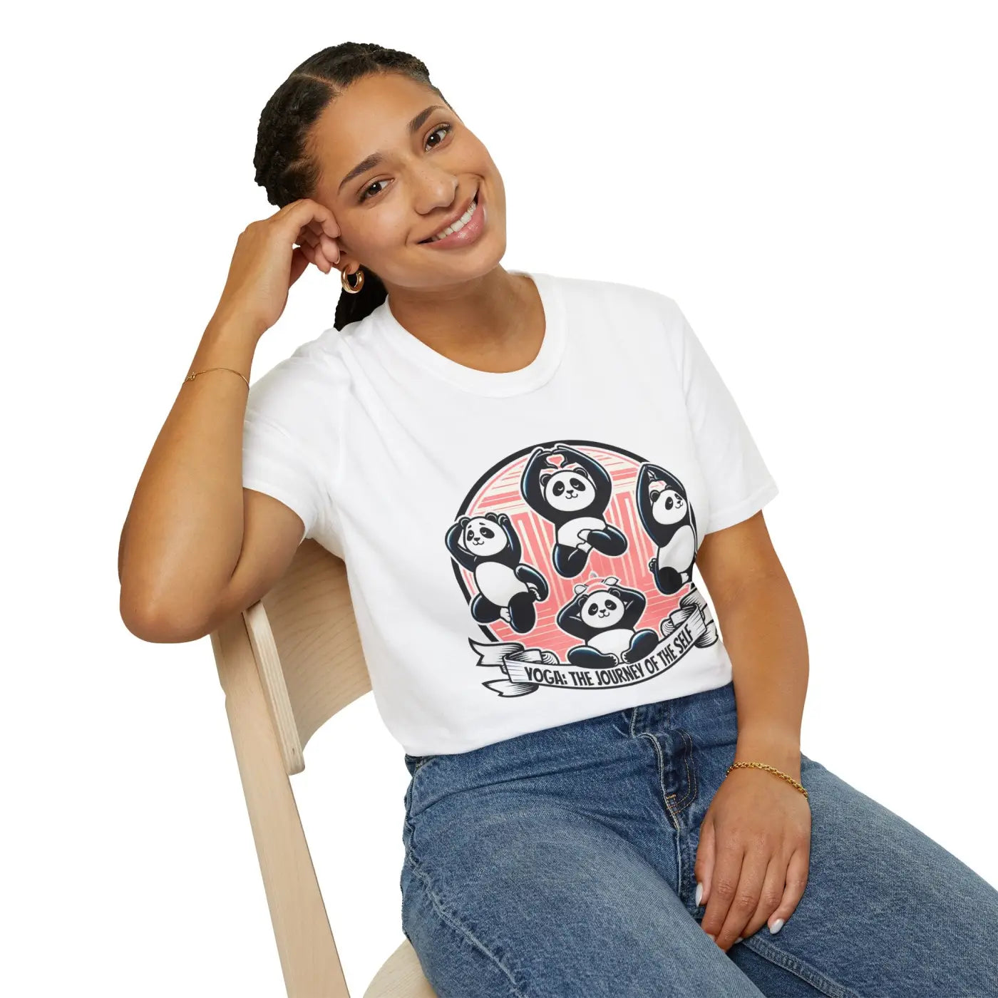 Panda Journey Unisex Ring-Spun Cotton Animal Lovers Tee - DipaliZ