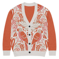 Knitted Cardigan - Lightweight Parrots Print - DipaliZ