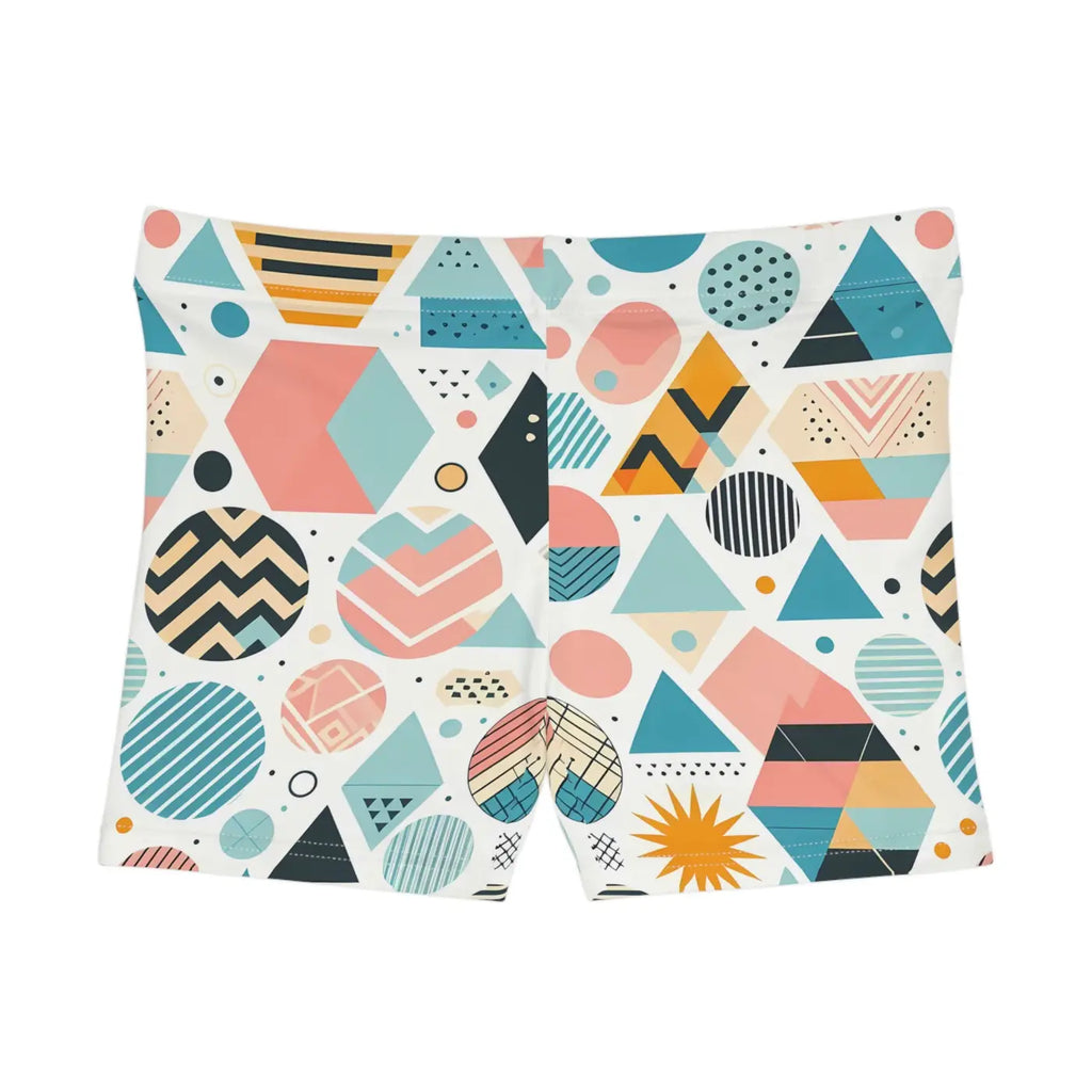 Geometric Women's Shorts - Pastel Abstract Summer - DipaliZ