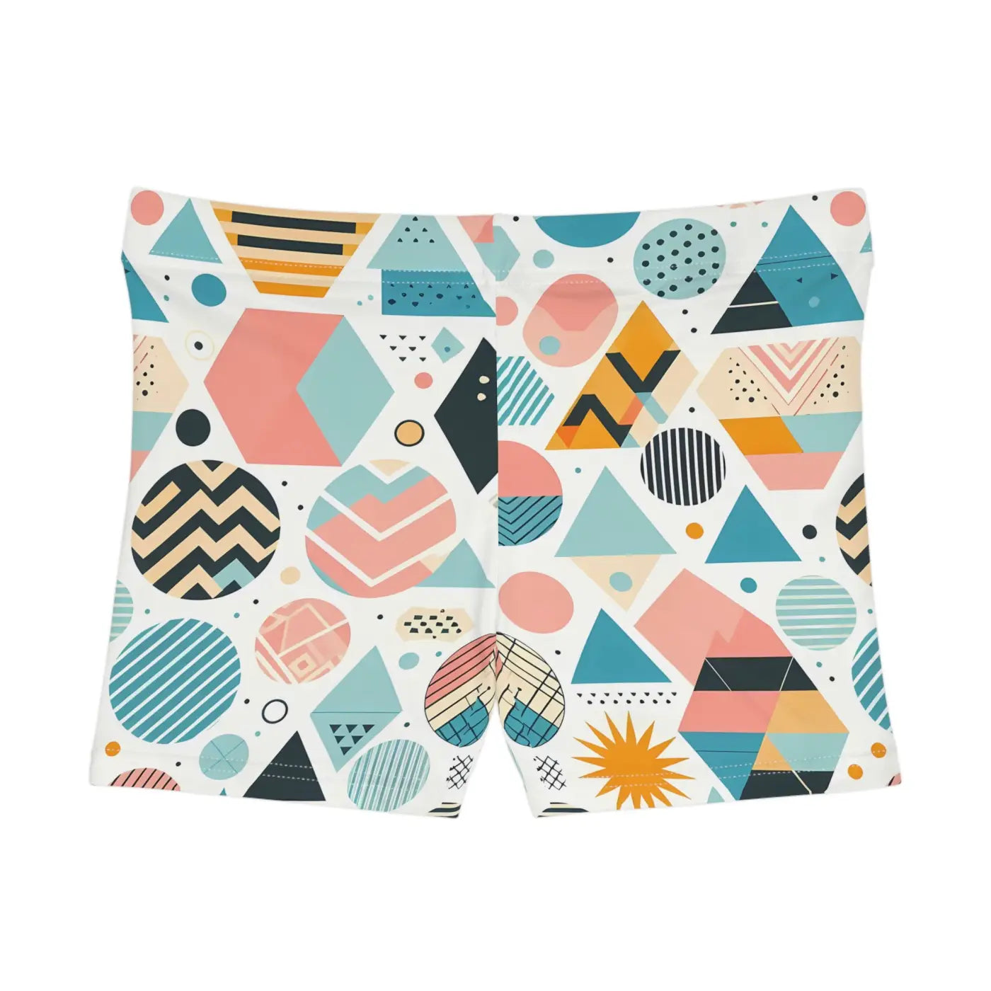 Geometric Women's Shorts - Pastel Abstract Summer - DipaliZ