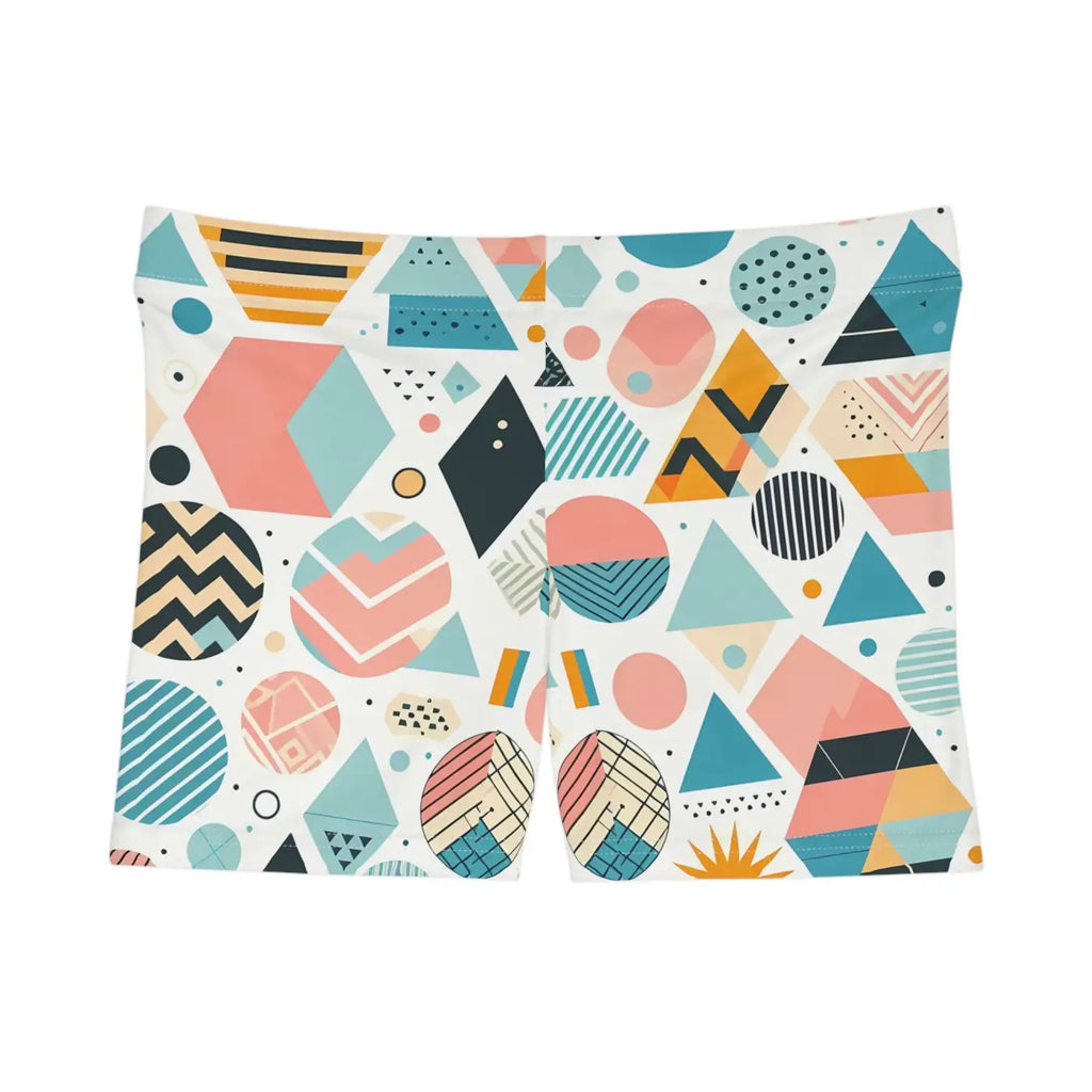 Geometric Women's Shorts - Pastel Abstract Summer - DipaliZ
