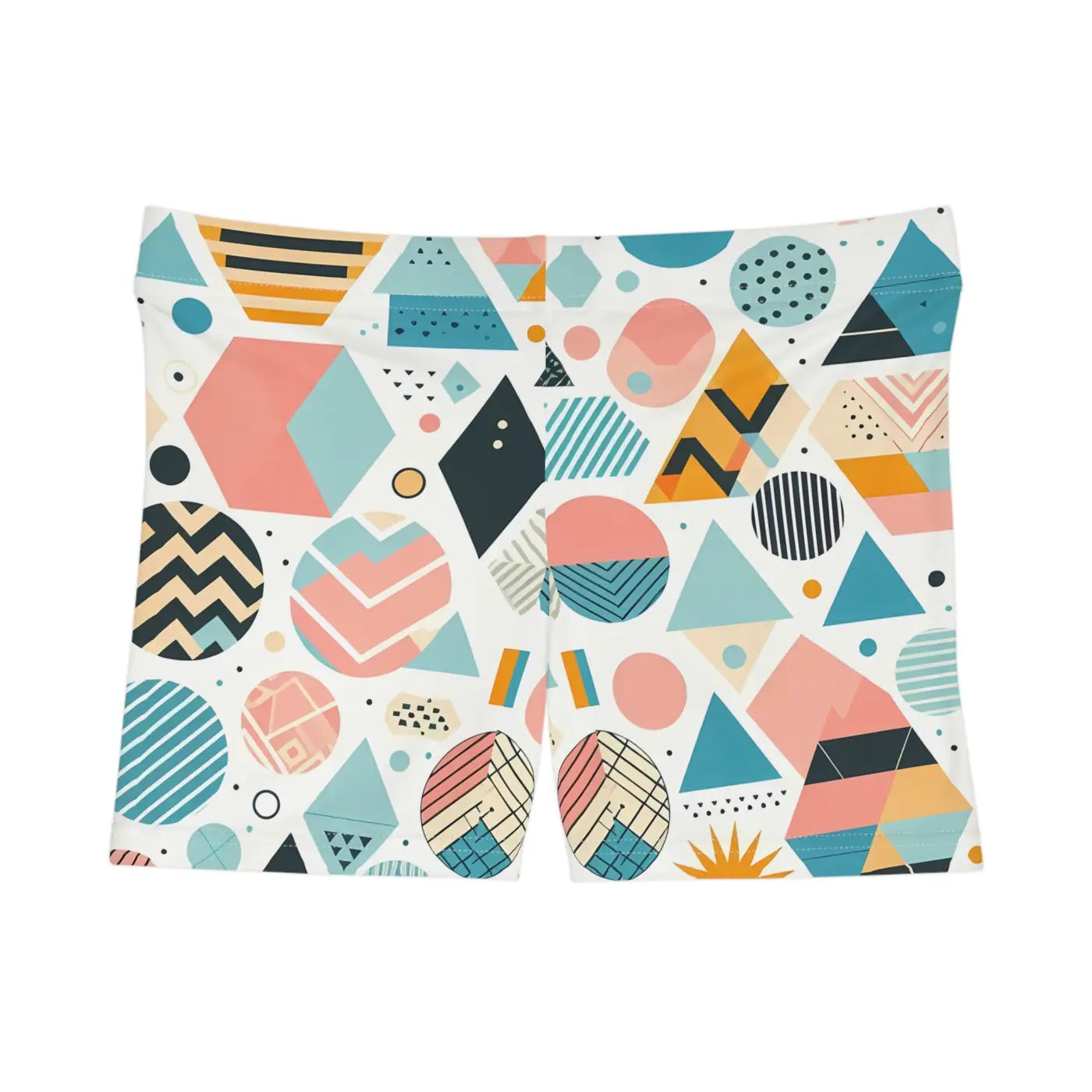 Geometric Women's Shorts - Pastel Abstract Summer - DipaliZ