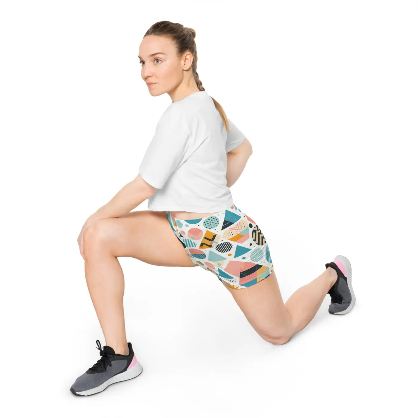 Geometric Women's Shorts - Pastel Abstract Summer - DipaliZ