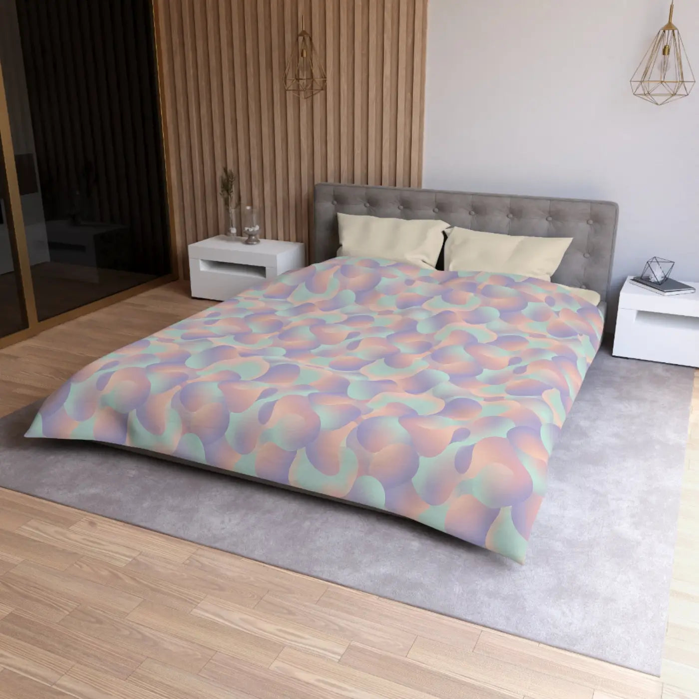 Pastel Abstract Microfiber Duvet Cover - Watercolor Dream - DipaliZ