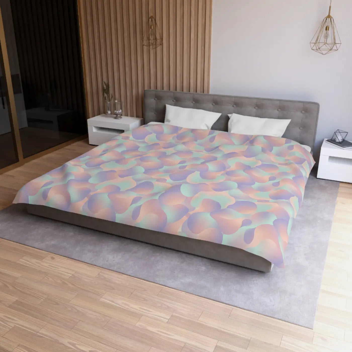 Pastel Abstract Microfiber Duvet Cover - Watercolor Dream - DipaliZ