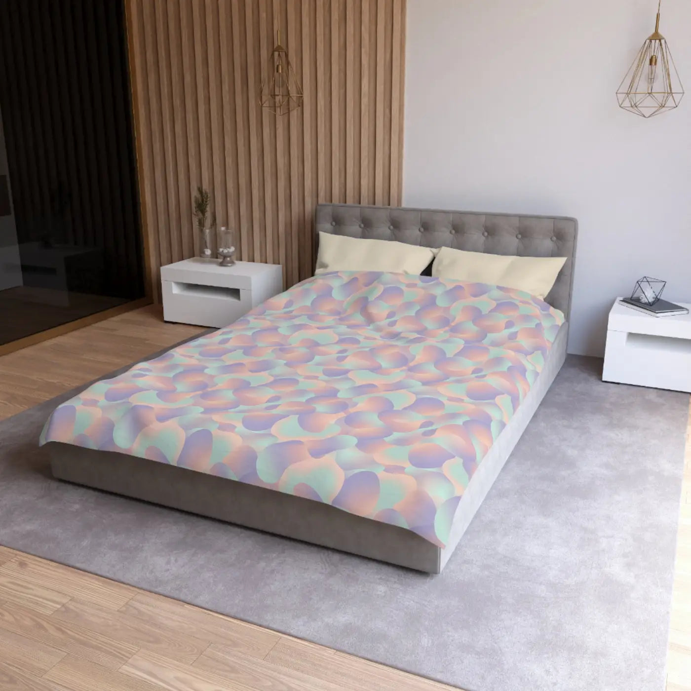 Pastel Abstract Microfiber Duvet Cover - Watercolor Dream - DipaliZ