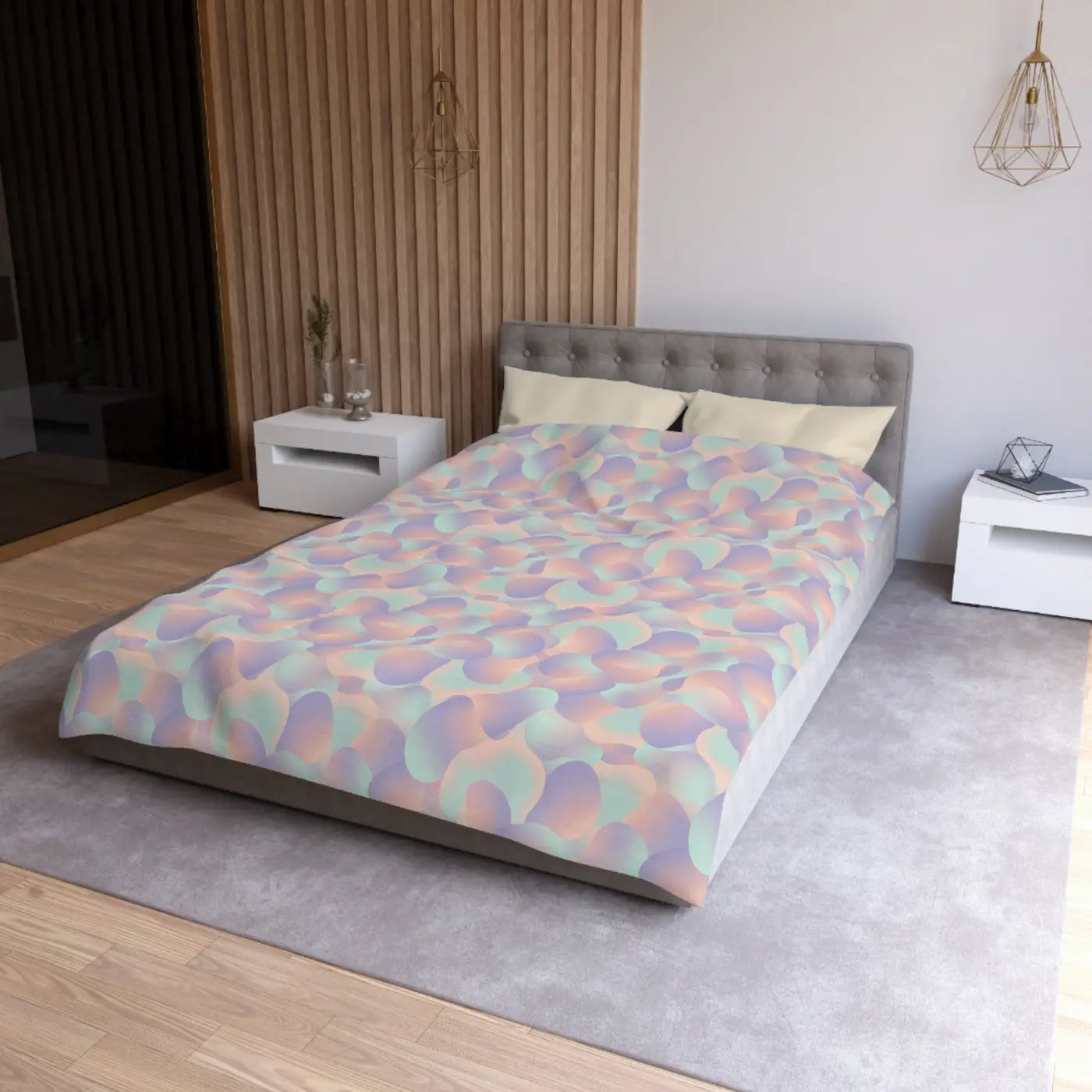 Pastel Abstract Microfiber Duvet Cover - Watercolor Dream - DipaliZ