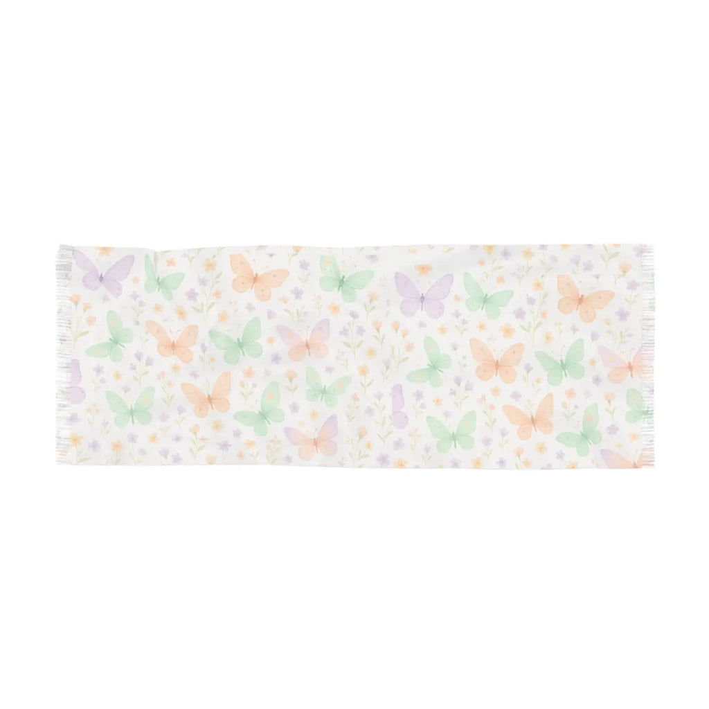 Pastel Butterfly Light Scarf - Spring Garden Wrap - DipaliZ