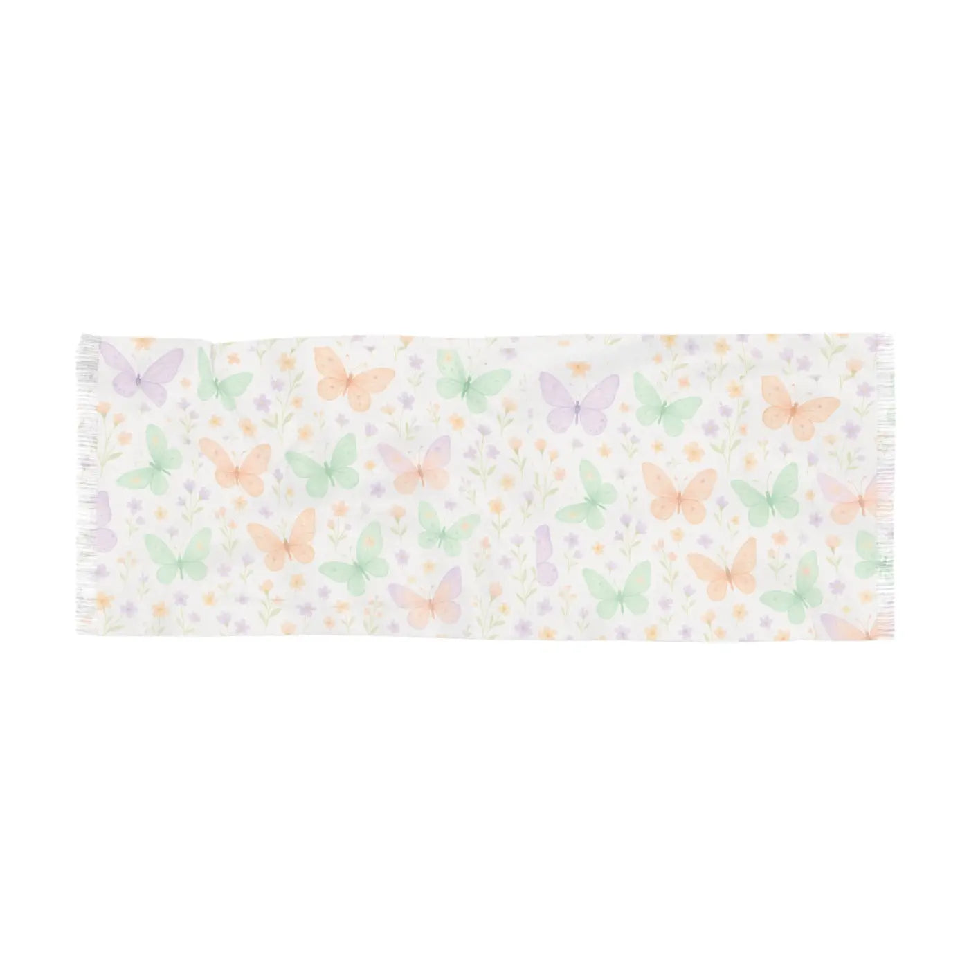 Pastel Butterfly Light Scarf - Spring Garden Wrap - DipaliZ