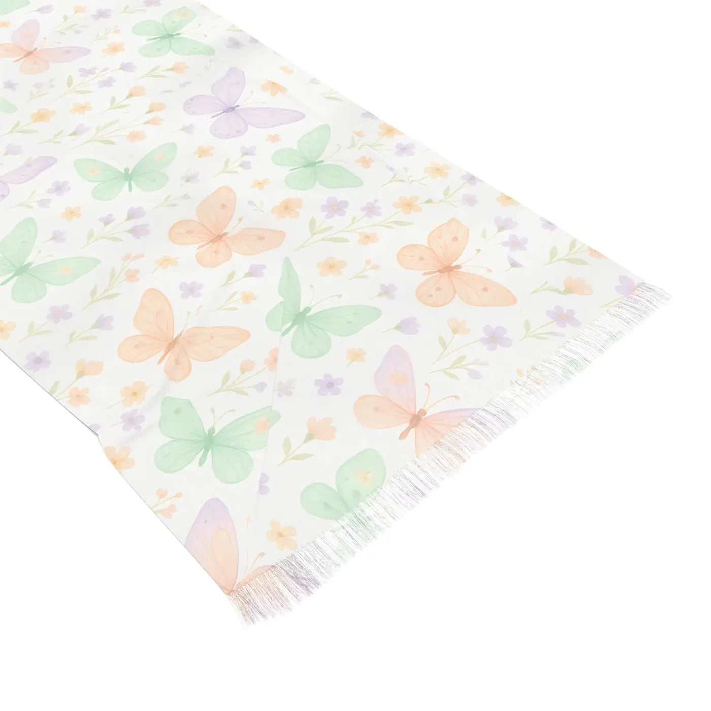 Pastel Butterfly Light Scarf - Spring Garden Wrap - DipaliZ