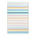 Pastel Colored Stripes Area Rug - Polyester Chenille - DipaliZ