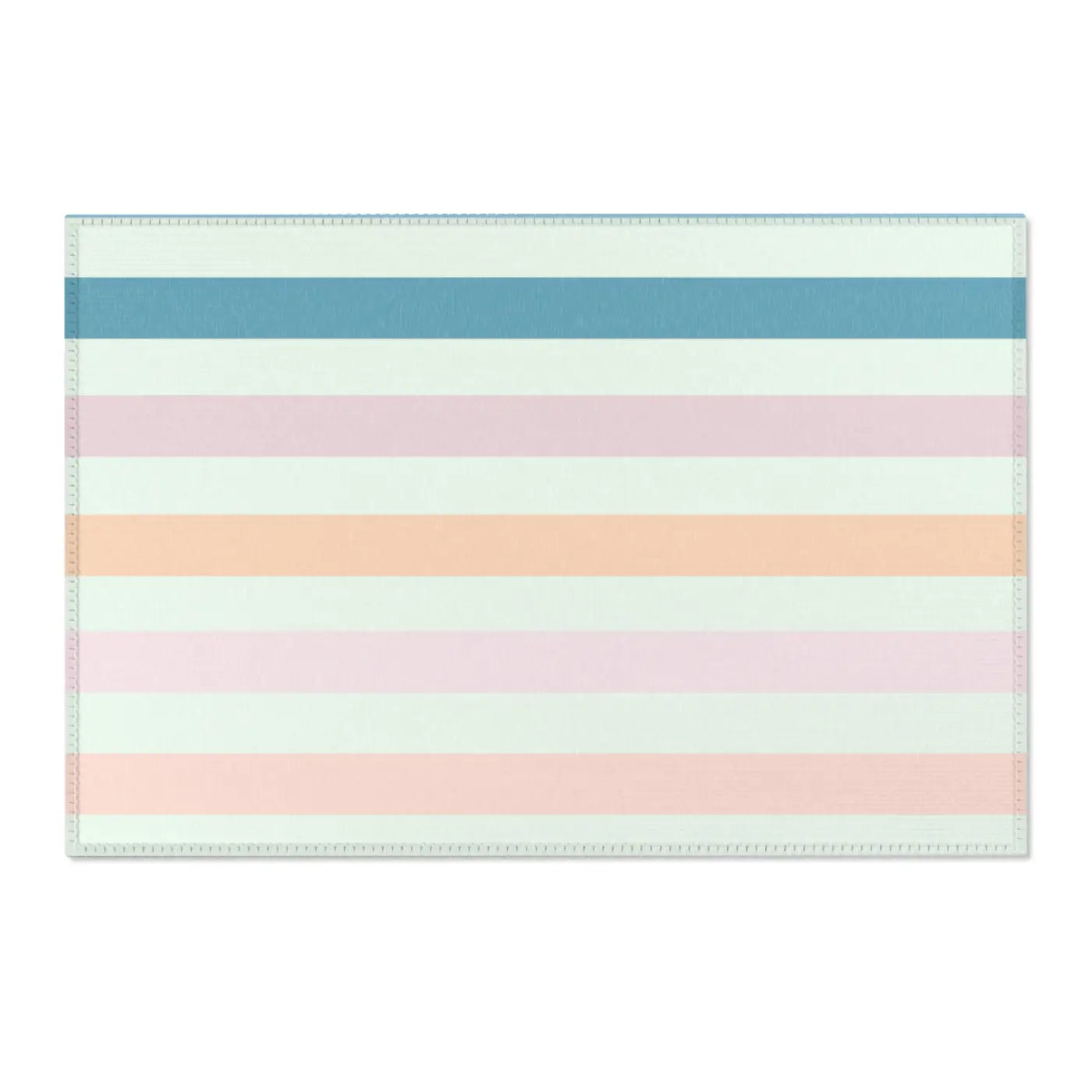 Pastel Colored Stripes Area Rug - Polyester Chenille - DipaliZ