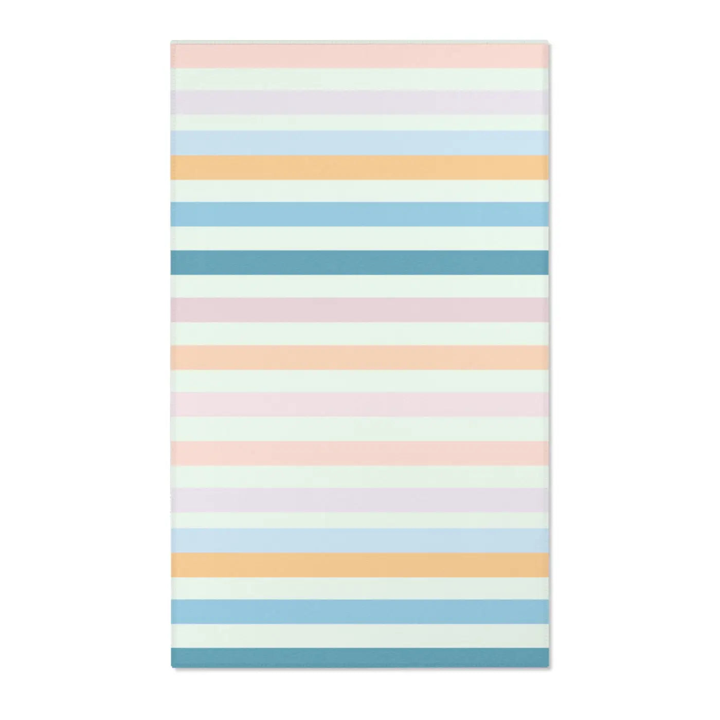 Pastel Colored Stripes Area Rug - Polyester Chenille - DipaliZ