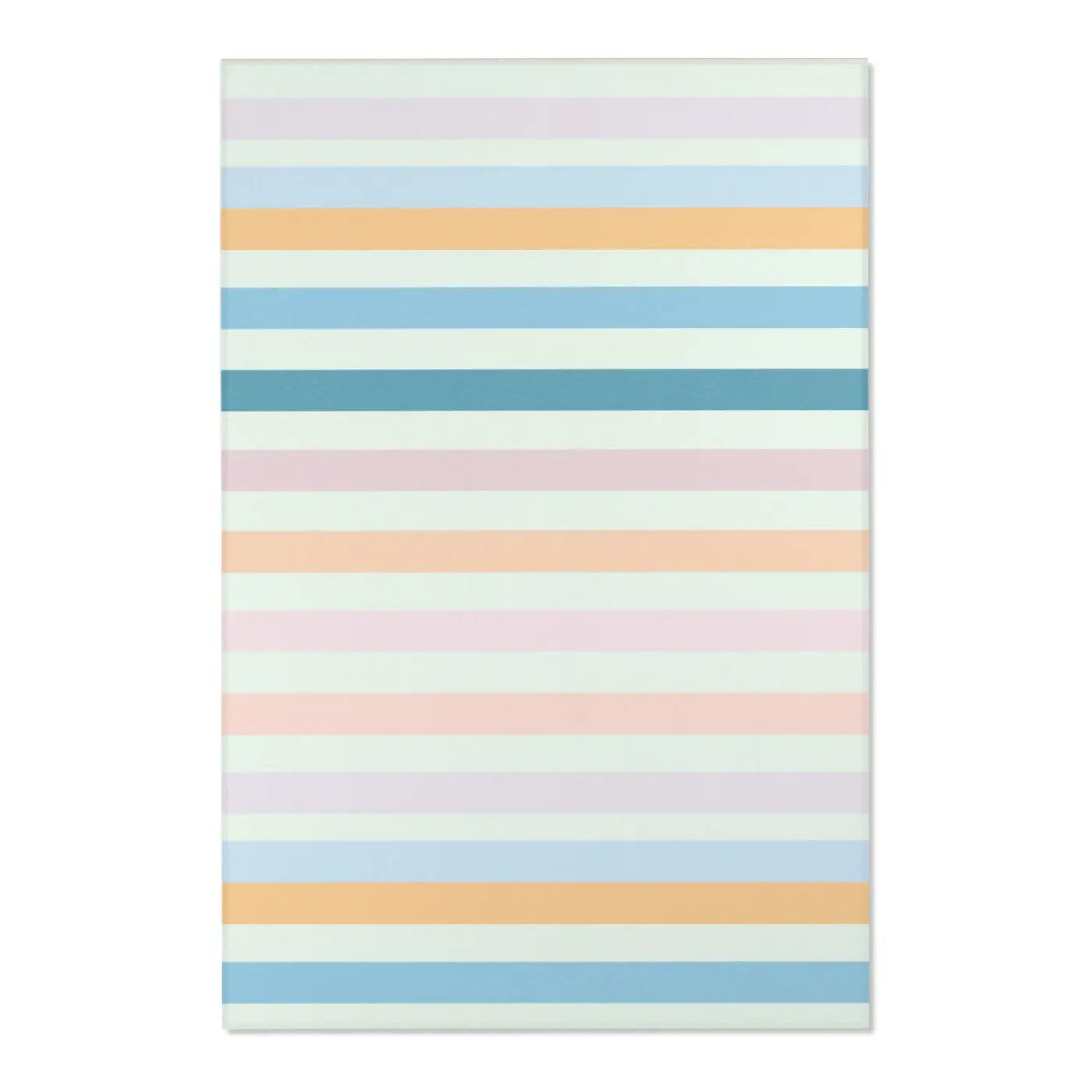 Pastel Colored Stripes Area Rug - Polyester Chenille - DipaliZ