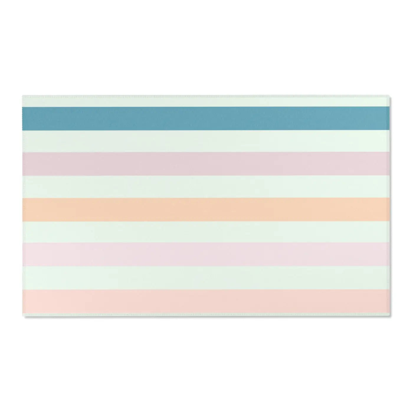 Pastel Colored Stripes Area Rug - Polyester Chenille - DipaliZ