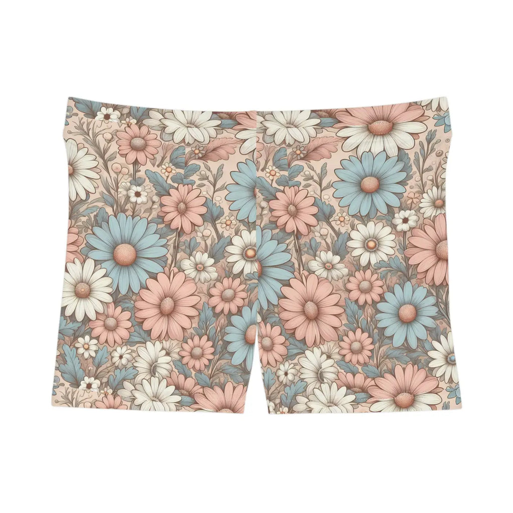 Pastel Daisies Women's Shorts - Moisture-Wicking Fabric - DipaliZ