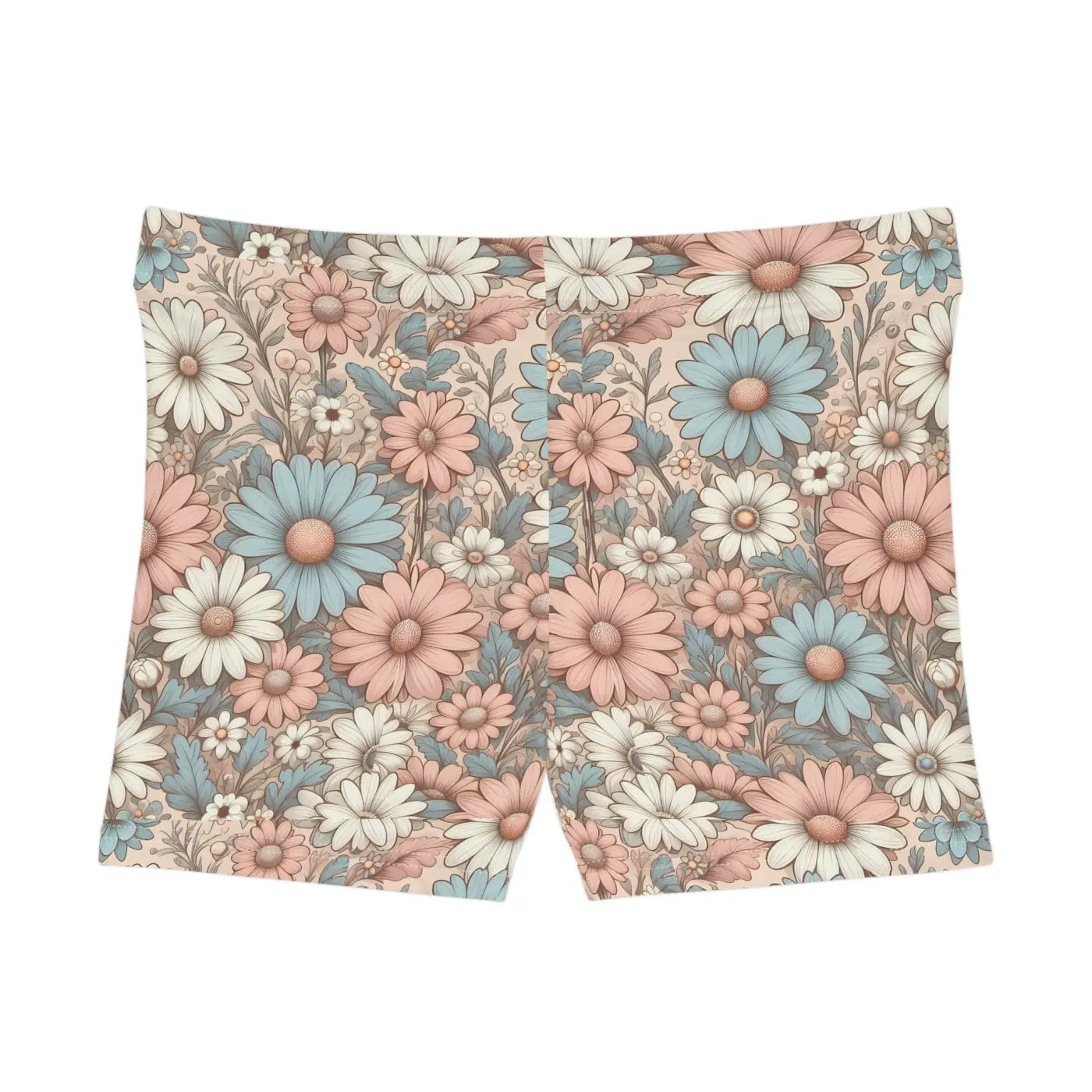 Pastel Daisies Women's Shorts - Moisture-Wicking Fabric - DipaliZ