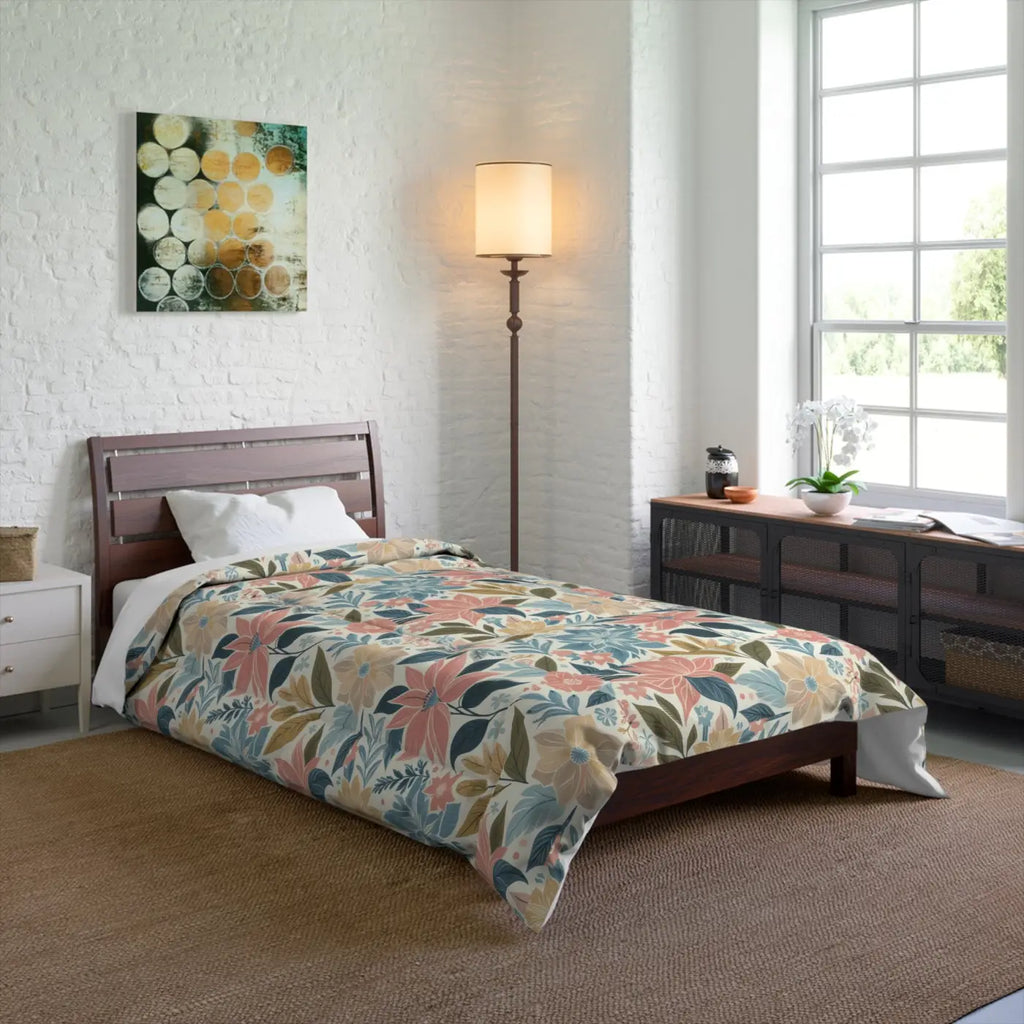 Dreamy Pastel Floral Comforter - Cozy Warmth - DipaliZ