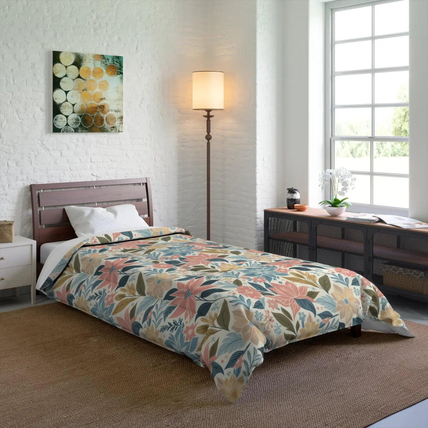 Dreamy Pastel Floral Comforter - Cozy Warmth - DipaliZ