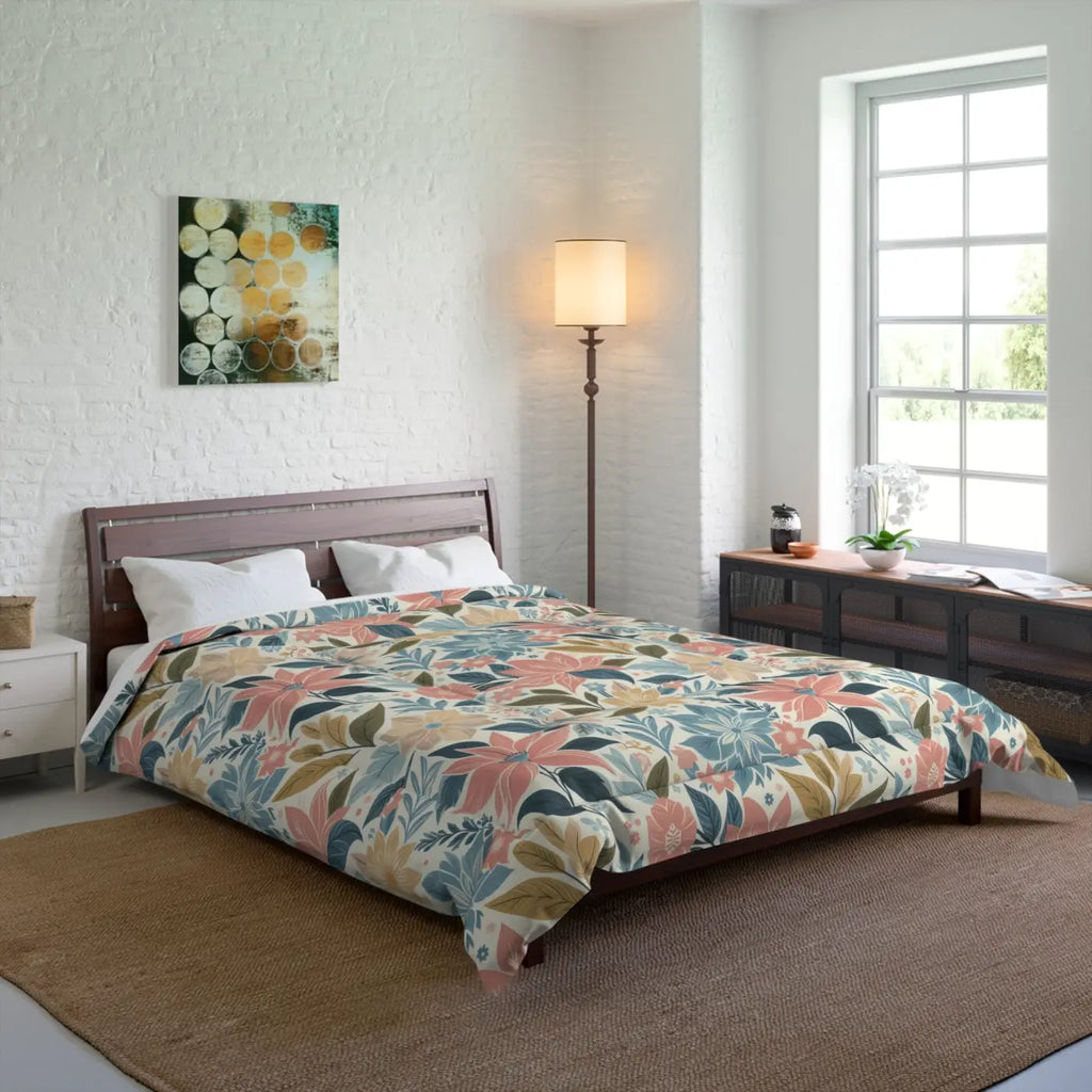 Dreamy Pastel Floral Comforter - Cozy Warmth - DipaliZ