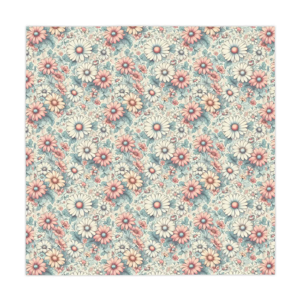 Pink Tablecloth - Pastel Floral Pattern One-Sided Print - DipaliZ
