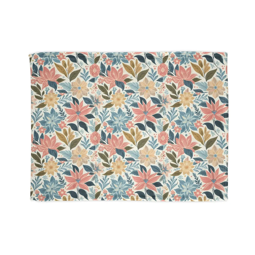 Soft Pastel Floral Blankets - Cozy Minky Polyester - DipaliZ