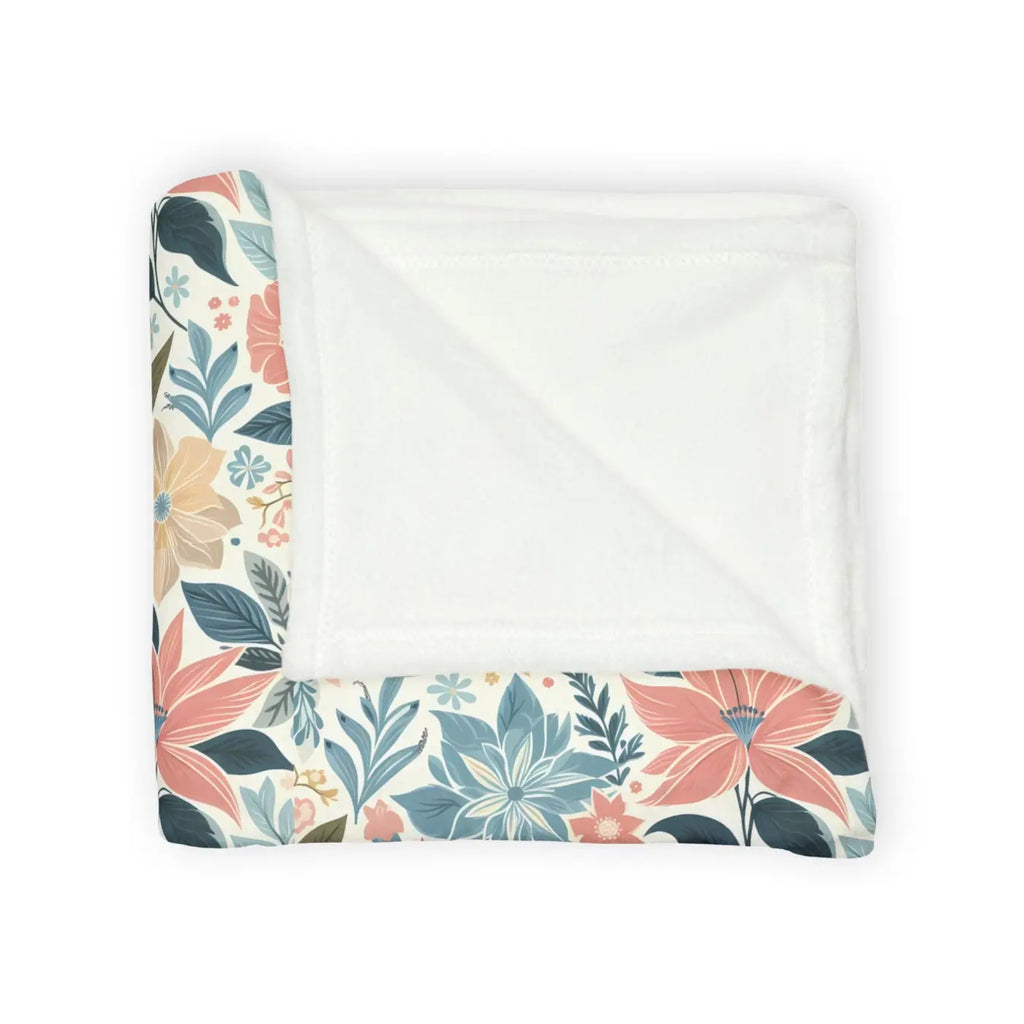 Soft Pastel Floral Blankets - Cozy Minky Polyester - DipaliZ