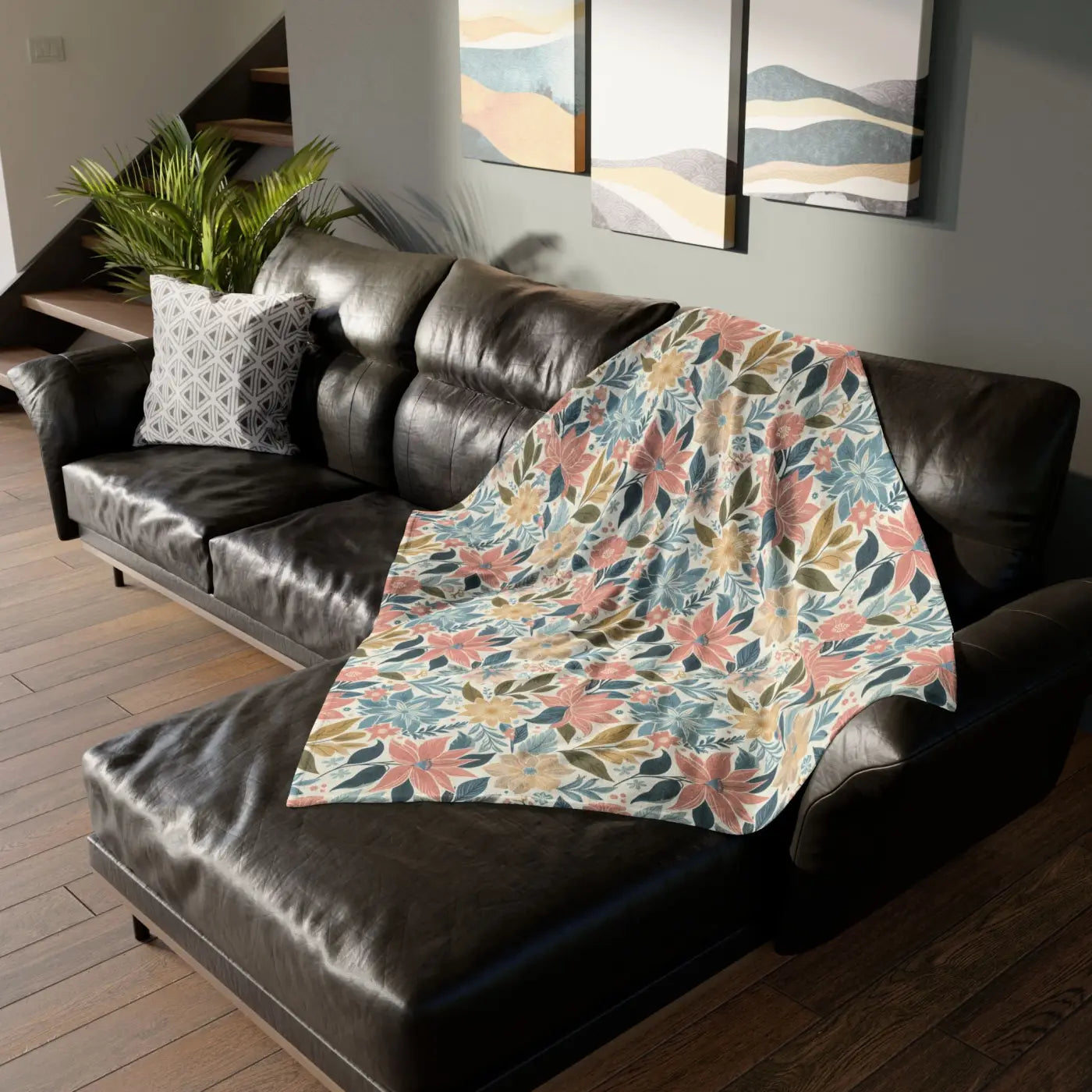Soft Pastel Floral Blankets - Cozy Minky Polyester - DipaliZ