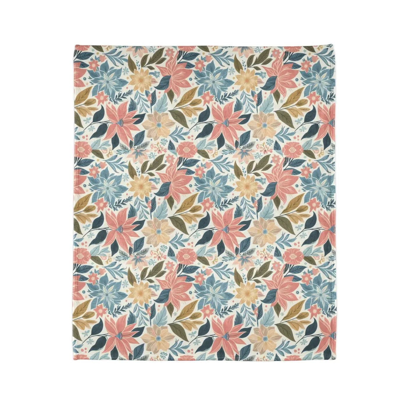 Soft Pastel Floral Blankets - Cozy Minky Polyester - DipaliZ