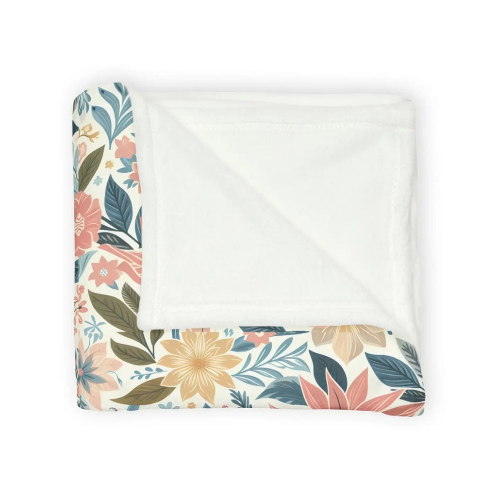 Soft Pastel Floral Blankets - Cozy Minky Polyester - DipaliZ