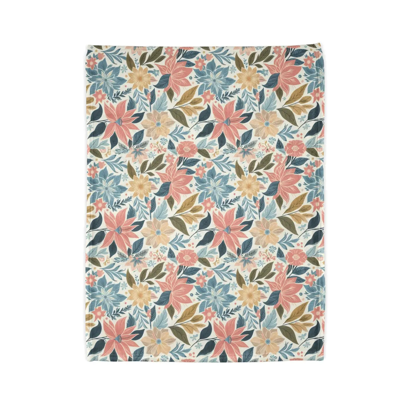 Soft Pastel Floral Blankets - Cozy Minky Polyester - DipaliZ