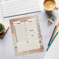 Pastel Florals Daily Planner Notepad - Stylish Organization - DipaliZ
