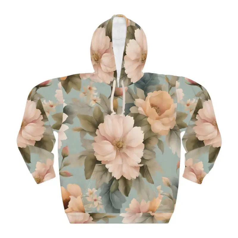 Floral Pullover Hoodie - Pastel Garden Design - DipaliZ