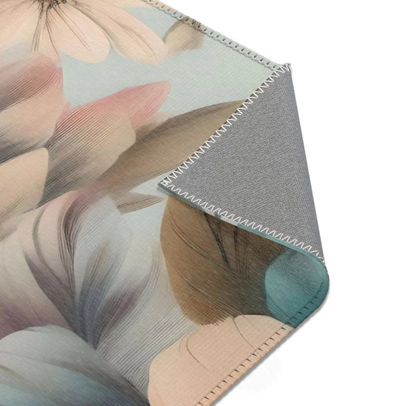Flowers Area Rugs - Pastel Floral Home Decor - DipaliZ