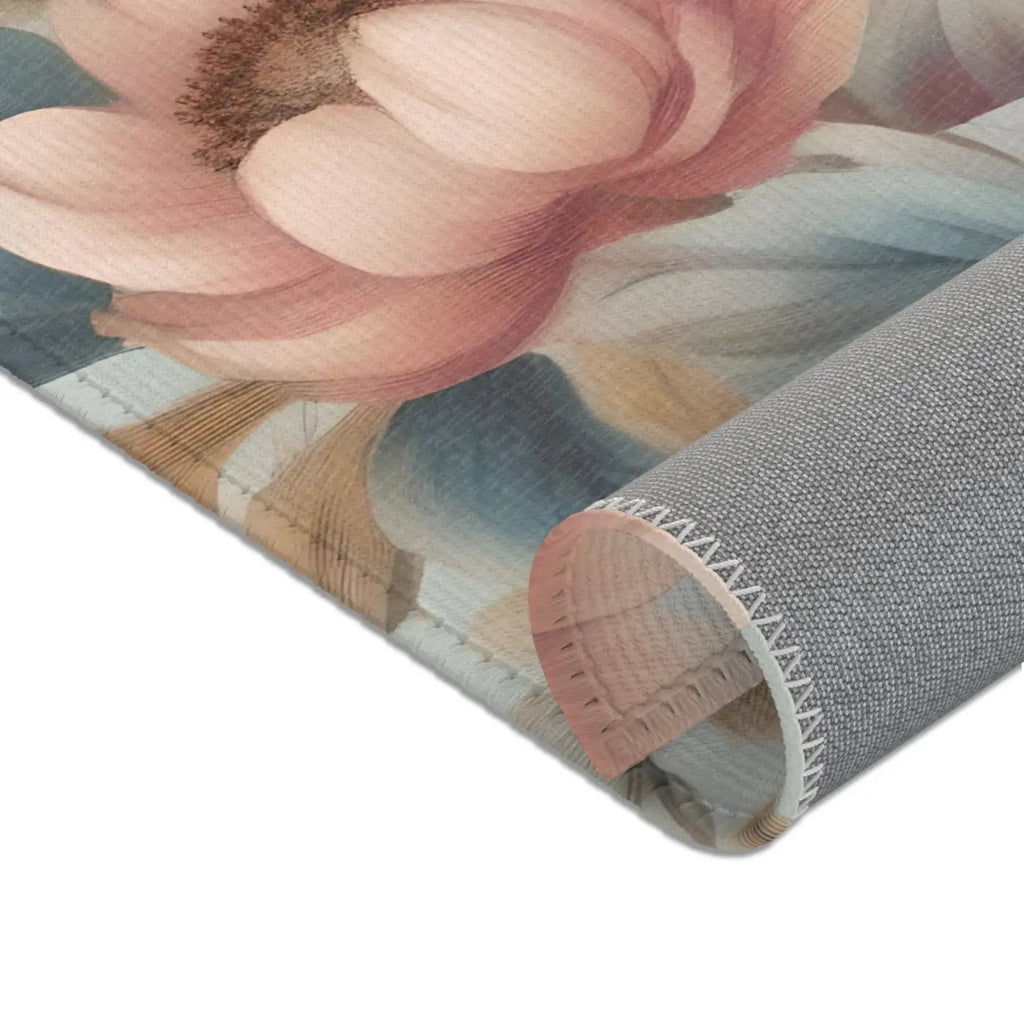 Flowers Area Rugs - Pastel Floral Home Decor - DipaliZ