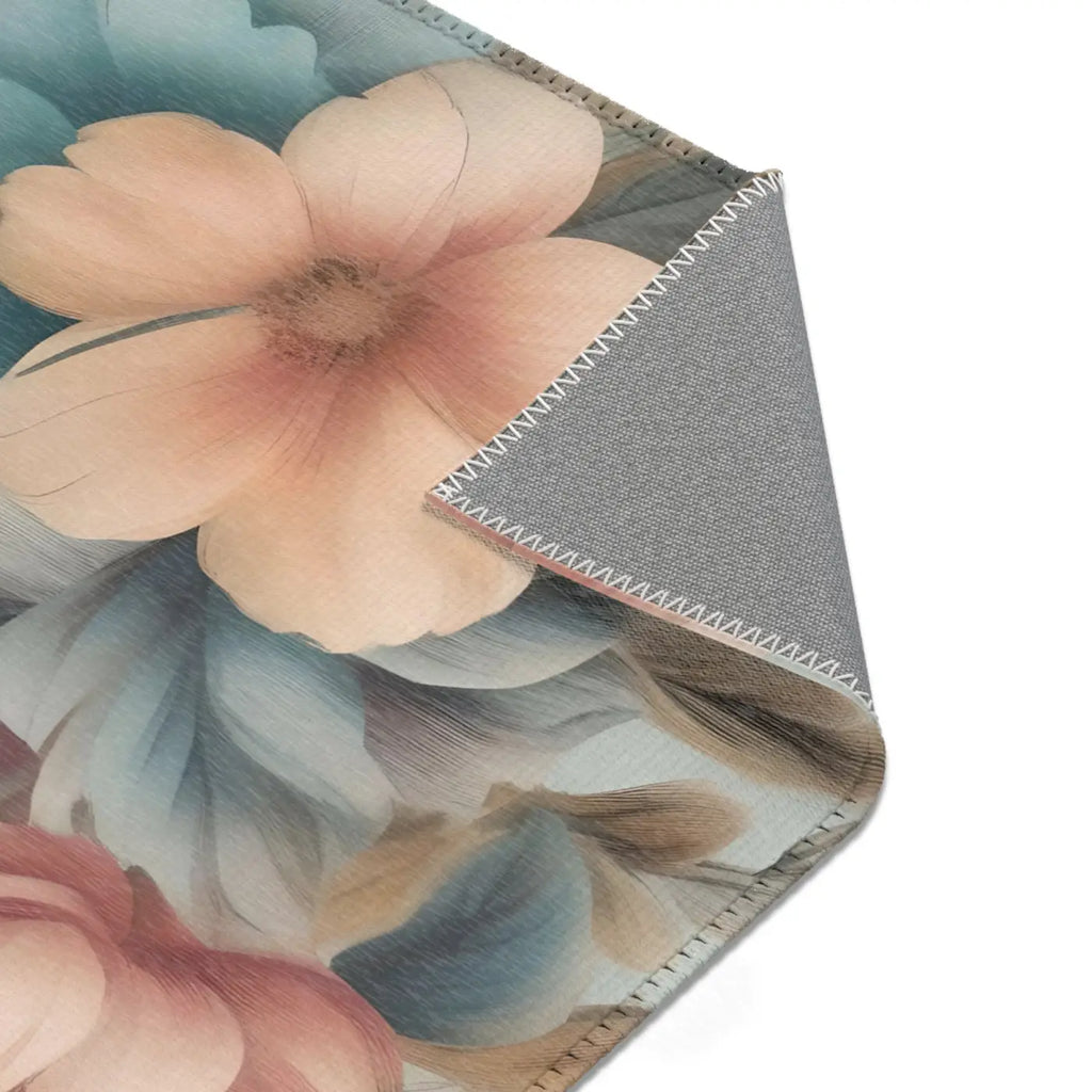 Flowers Area Rugs - Pastel Floral Home Decor - DipaliZ