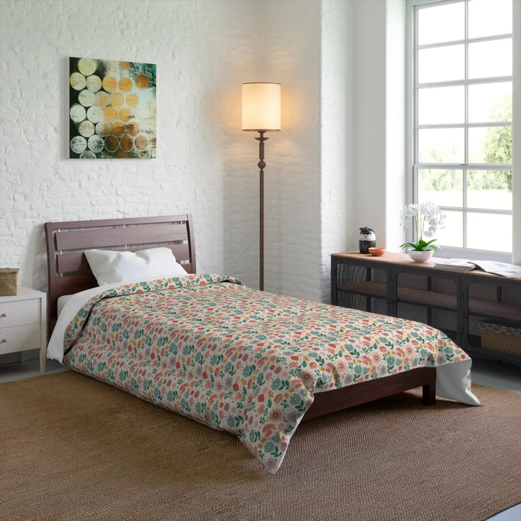 Pastel Floral Bliss Quilt - Fluffy Cloud Comfort - DipaliZ